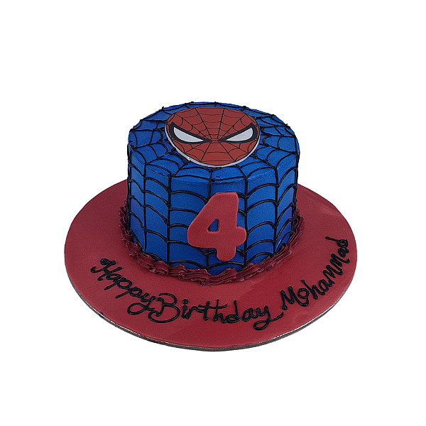 A Spider-Man-themed cake. 2