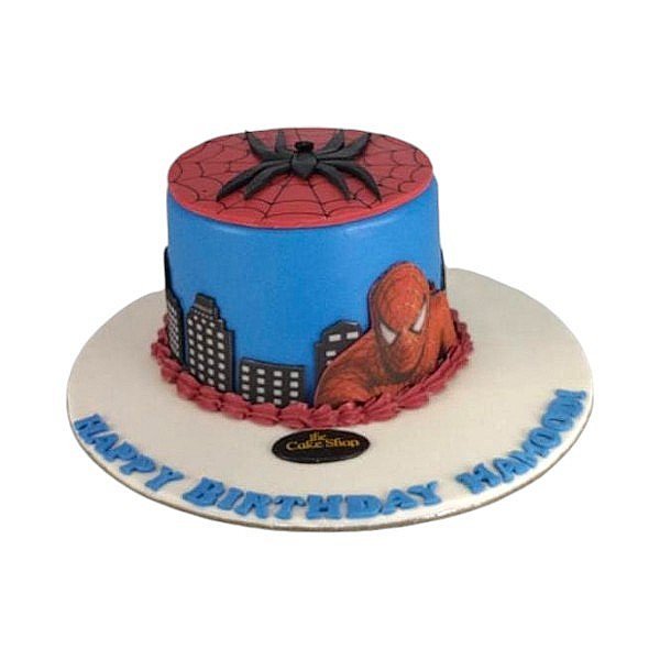 A Spider-Man-themed cake. 3