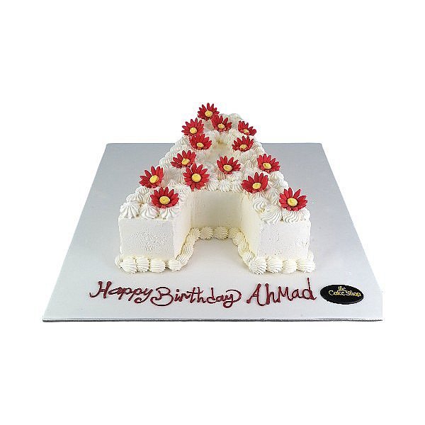 "Letter-shaped cake"