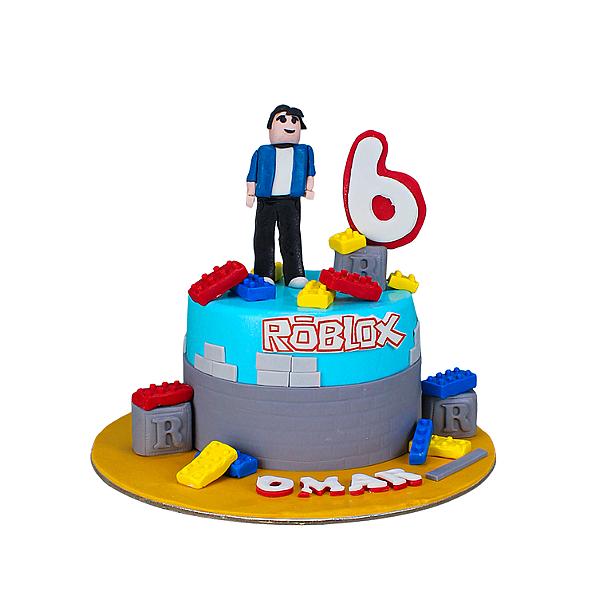 A Roblox-themed cake. 1